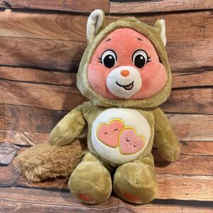Care Bear Love A Lot Bear Pink 12.5 Inch Plush Snuggle Hoodie In Fox Costume